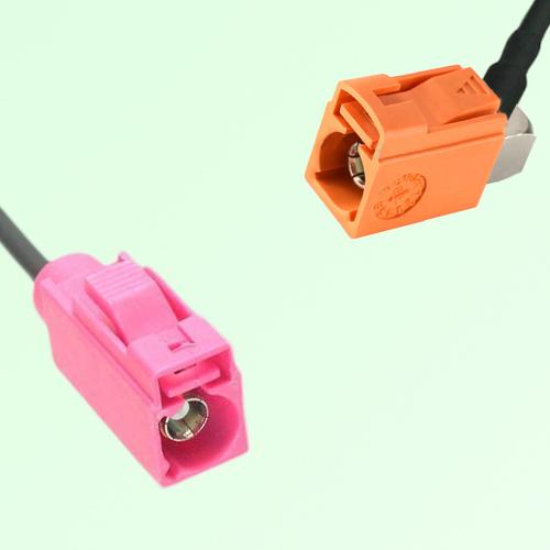 FAKRA SMB H 4003 violet Female to M 2003 pastel orange Female RA Cable