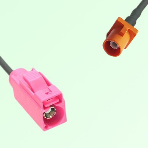FAKRA SMB H 4003 violet Female Jack to M 2003 pastel orange Male Cable FAKRA SMB H 4003 violet Female Jack to M 2003 pastel orange Male Cable