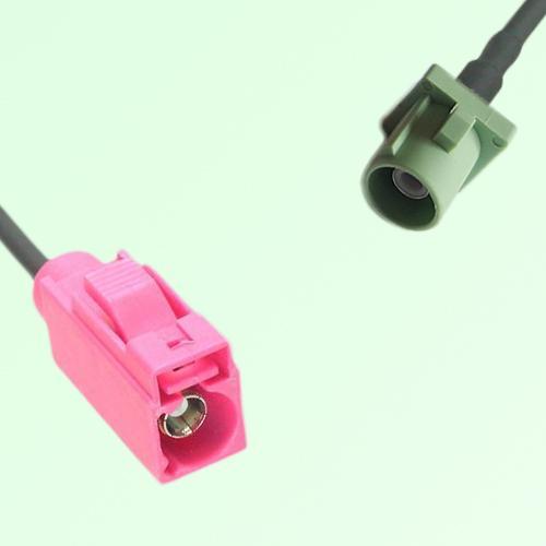 FAKRA SMB H 4003 violet Female Jack to N 6019 pastel green Male Cable