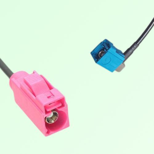 FAKRA SMB H 4003 violet Female to Z 5021 Water Blue Female RA Cable FAKRA SMB H 4003 violet Female to Z 5021 Water Blue Female RA Cable