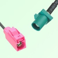 FAKRA SMB H 4003 violet Female Jack to Z 5021 Water Blue Male Cable