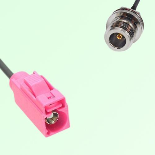 FAKRA SMB H 4003 violet Female to N Front Mount Bulkhead Female Cable