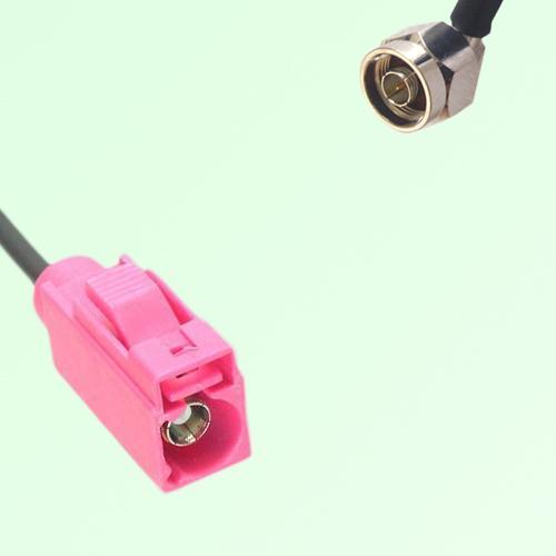 FAKRA SMB H 4003 violet Female Jack to N Male Plug Right Angle Cable