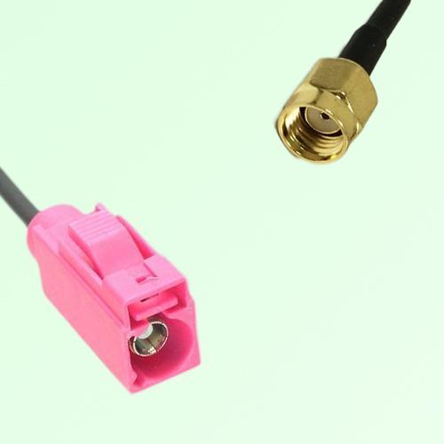 FAKRA SMB H 4003 violet Female Jack to RP SMA Male Plug Cable