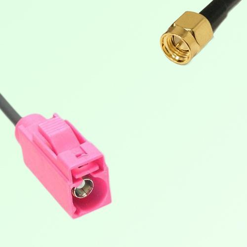 FAKRA SMB H 4003 violet Female Jack to SMA Male Plug Cable