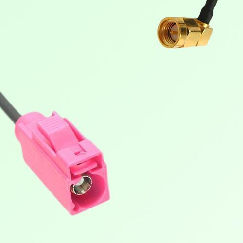 FAKRA SMB H 4003 violet Female Jack to SMA Male Plug Right Angle Cable