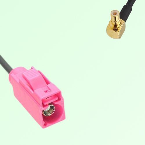 FAKRA SMB H 4003 violet Female Jack to SMB Male Plug Right Angle Cable