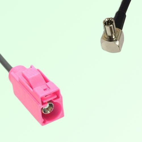 FAKRA SMB H 4003 violet Female Jack to TS9 Male Plug Right Angle Cable
