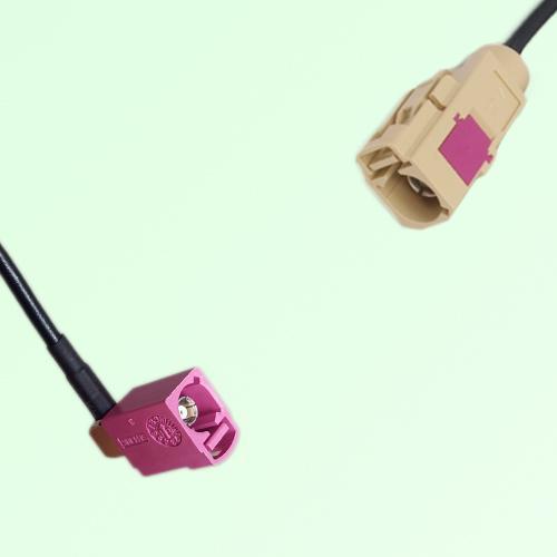 FAKRA SMB H 4003 violet Female Jack RA to I 1001 beige Female Cable