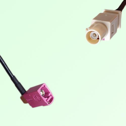 FAKRA SMB H 4003 violet Female Jack RA to I 1001 beige Male Plug Cable