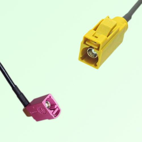 FAKRA SMB H 4003 violet Female Jack RA to K 1027 Curry Female Cable