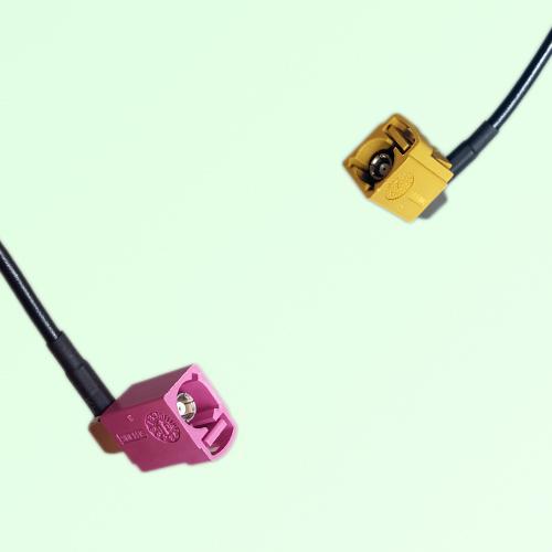FAKRA SMB H 4003 violet Female Jack RA to K 1027 Curry Female RA Cable