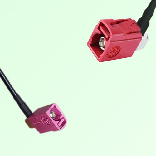 FAKRA SMB H 4003 violet Female RA to L 3002 carmin red Female RA Cable