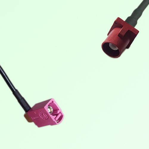 FAKRA SMB H 4003 violet Female Jack RA to L 3002 carmin red Male Cable