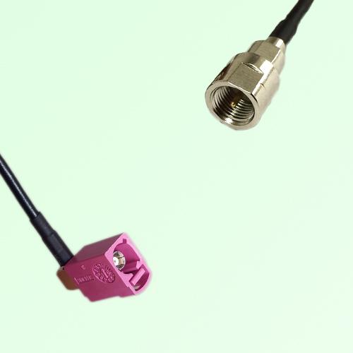 FAKRA SMB H 4003 violet Female Jack Right Angle to FME Male Plug Cable