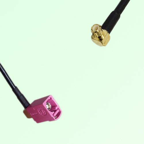 FAKRA SMB H 4003 violet Female Jack RA to MCX Male Plug RA Cable