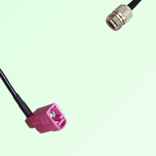 FAKRA SMB H 4003 violet Female Jack Right Angle to N Female Jack Cable
