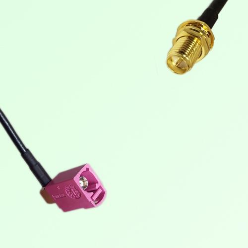FAKRA SMB H 4003 violet Female Jack RA to RP SMA Bulkhead Female Cable