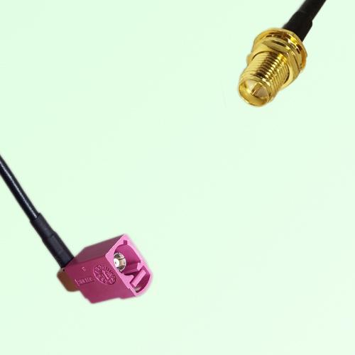 FAKRA SMB H 4003 violet Female Jack RA to RP SMA Bulkhead Female Cable FAKRA SMB H 4003 violet Female Jack RA to RP SMA Bulkhead Female Cable
