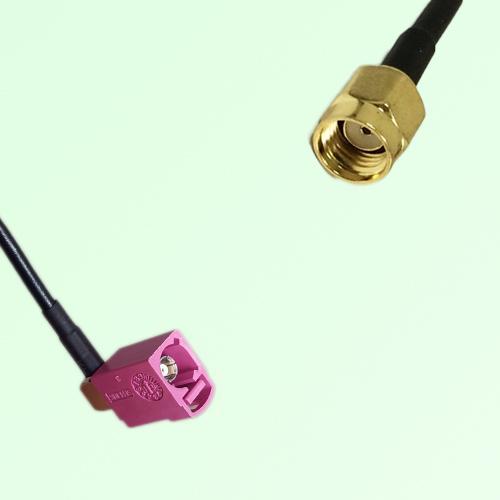 FAKRA SMB H 4003 violet Female Jack RA to RP SMA Male Plug Cable