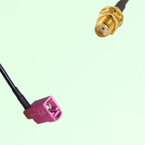 FAKRA SMB H 4003 violet Female Jack RA to SMA Bulkhead Female Cable FAKRA SMB H 4003 violet Female Jack RA to SMA Bulkhead Female Cable