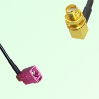FAKRA SMB H 4003 violet Female Jack RA to SMA Bulkhead Female RA Cable
