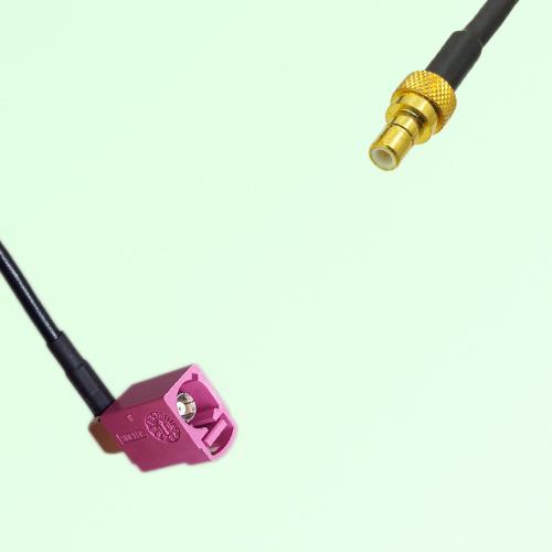 FAKRA SMB H 4003 violet Female Jack Right Angle to SMB Male Plug Cable