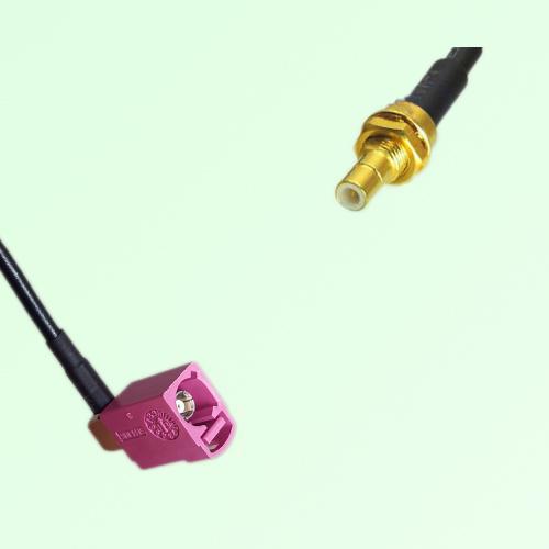 FAKRA SMB H 4003 violet Female Jack RA to SMB Bulkhead Male Plug Cable