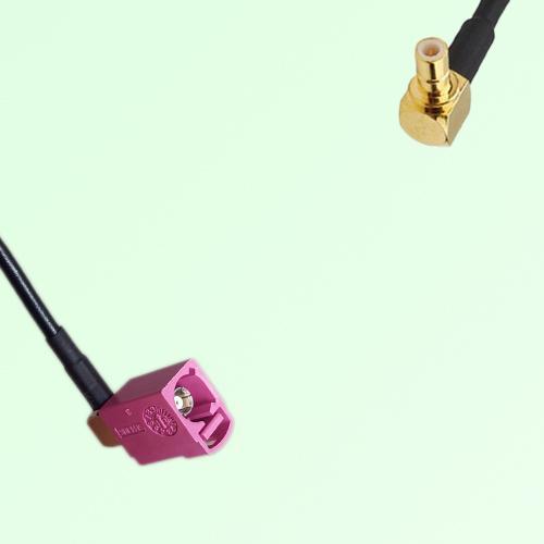 FAKRA SMB H 4003 violet Female Jack RA to SMB Male Plug RA Cable