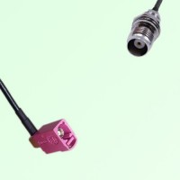 FAKRA SMB H 4003 violet Female RA to TNC Front Mount Bulkhead Female Cable