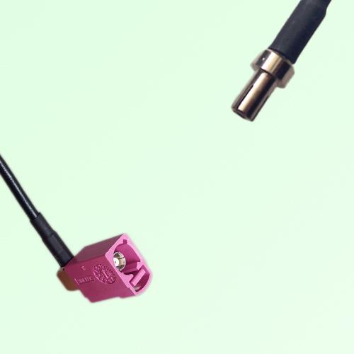 FAKRA SMB H 4003 violet Female Jack Right Angle to TS9 Male Plug Cable