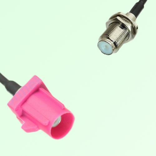 FAKRA SMB H 4003 violet Male Plug to F Bulkhead Female Jack Cable FAKRA SMB H 4003 violet Male Plug to F Bulkhead Female Jack Cable