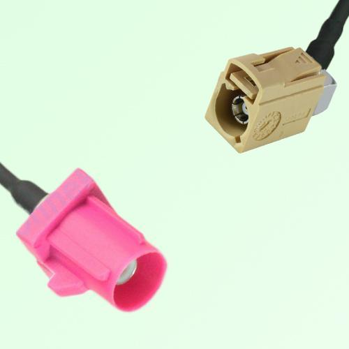 FAKRA SMB H 4003 violet Male Plug to I 1001 beige Female Jack RA Cable