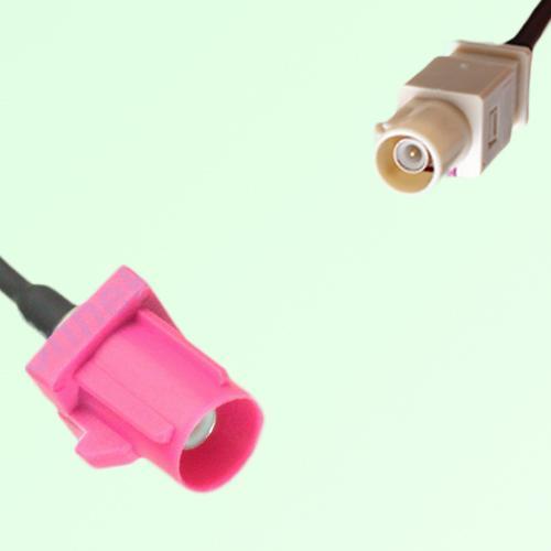 FAKRA SMB H 4003 violet Male Plug to I 1001 beige Male Plug Cable