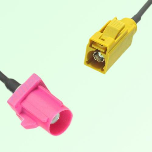 FAKRA SMB H 4003 violet Male Plug to K 1027 Curry Female Jack Cable