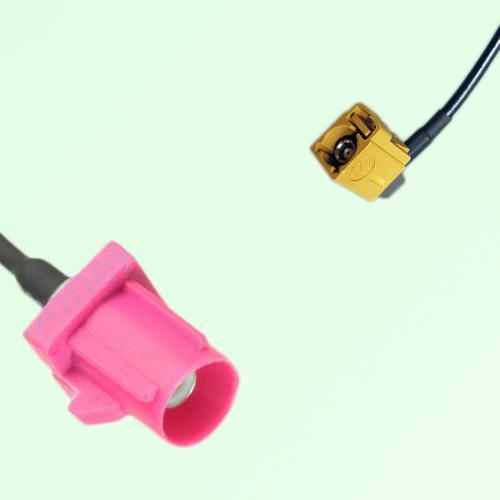 FAKRA SMB H 4003 violet Male Plug to K 1027 Curry Female Jack RA Cable