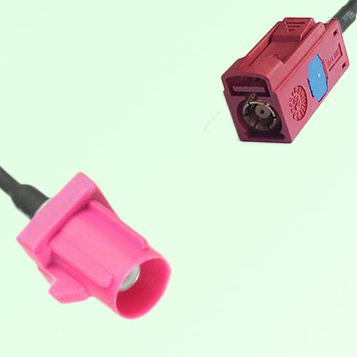 FAKRA SMB H 4003 violet Male Plug to L 3002 carmin red Female Cable