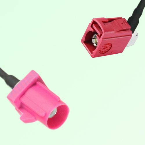 FAKRA SMB H 4003 violet Male to L 3002 carmin red Female RA Cable