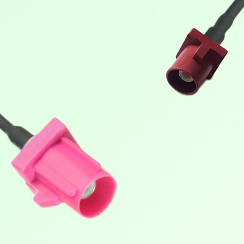 FAKRA SMB H 4003 violet Male Plug to L 3002 carmin red Male Plug Cable