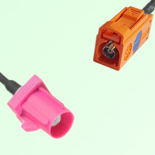FAKRA SMB H 4003 violet Male Plug to M 2003 pastel orange Female Cable