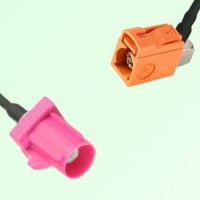 FAKRA SMB H 4003 violet Male to M 2003 pastel orange Female RA Cable FAKRA SMB H 4003 violet Male to M 2003 pastel orange Female RA Cable