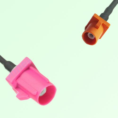 FAKRA SMB H 4003 violet Male Plug to M 2003 pastel orange Male Cable FAKRA SMB H 4003 violet Male Plug to M 2003 pastel orange Male Cable