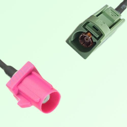 FAKRA SMB H 4003 violet Male Plug to N 6019 pastel green Female Cable FAKRA SMB H 4003 violet Male Plug to N 6019 pastel green Female Cable
