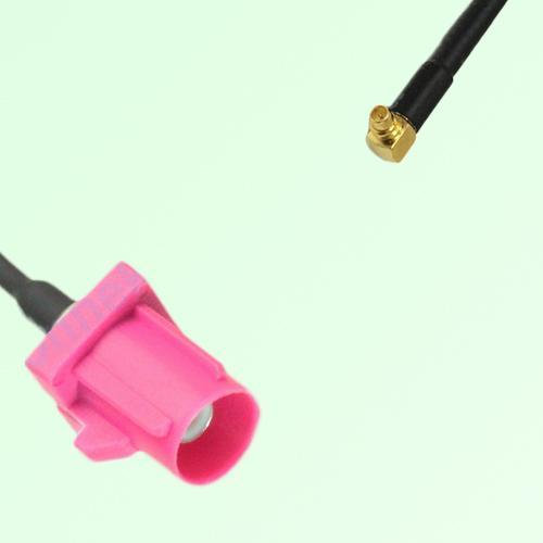 FAKRA SMB H 4003 violet Male Plug to MMCX Male Plug Right Angle Cable