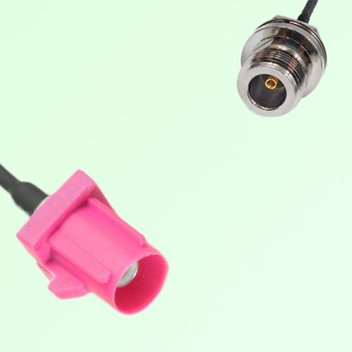 FAKRA SMB H 4003 violet Male to N Front Mount Bulkhead Female Cable