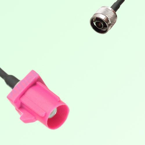 FAKRA SMB H 4003 violet Male Plug to N Male Plug Cable