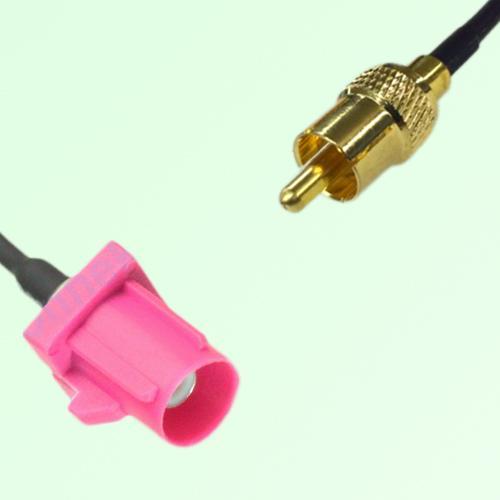 FAKRA SMB H 4003 violet Male Plug to RCA Male Plug Cable