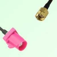 FAKRA SMB H 4003 violet Male Plug to RP SMA Male Plug Cable