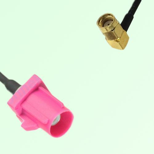 FAKRA SMB H 4003 violet Male Plug to RP SMA Male Plug RA Cable