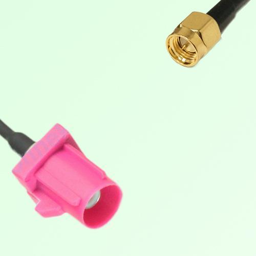 FAKRA SMB H 4003 violet Male Plug to SMA Male Plug Cable
